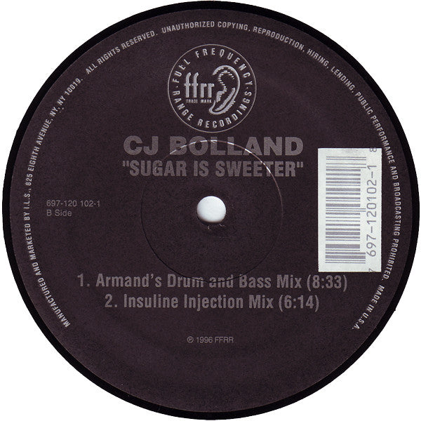 CJ Bolland : Sugar Is Sweeter (12")
