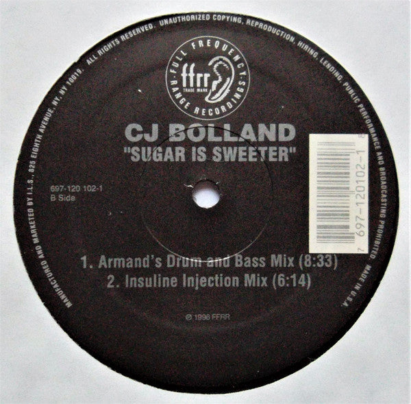 CJ Bolland : Sugar Is Sweeter (12")