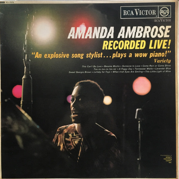 Amanda Ambrose : Amanda Ambrose Recorded Live! (LP, Album, Mono)