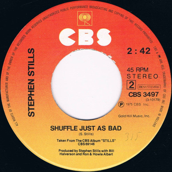 Stephen Stills : Turn Back The Pages (7")