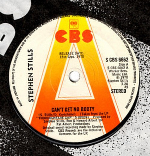 Stephen Stills : Can't Get No Booty (7", Promo)