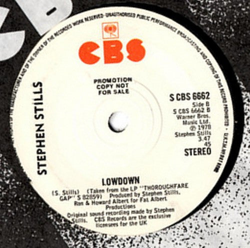 Stephen Stills : Can't Get No Booty (7", Promo)