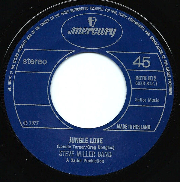 Steve Miller Band : Jungle Love / Wish Upon A Star (7", Single)