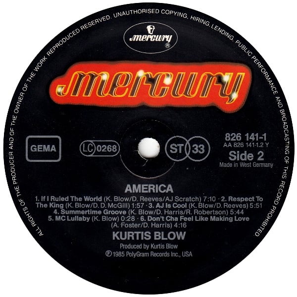 Kurtis Blow : America (LP, Album)