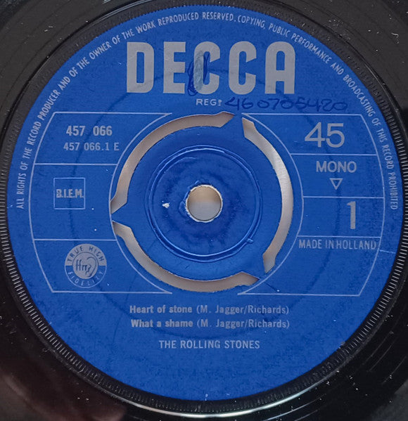 The Rolling Stones : Heart Of Stone (7", EP, Mono)