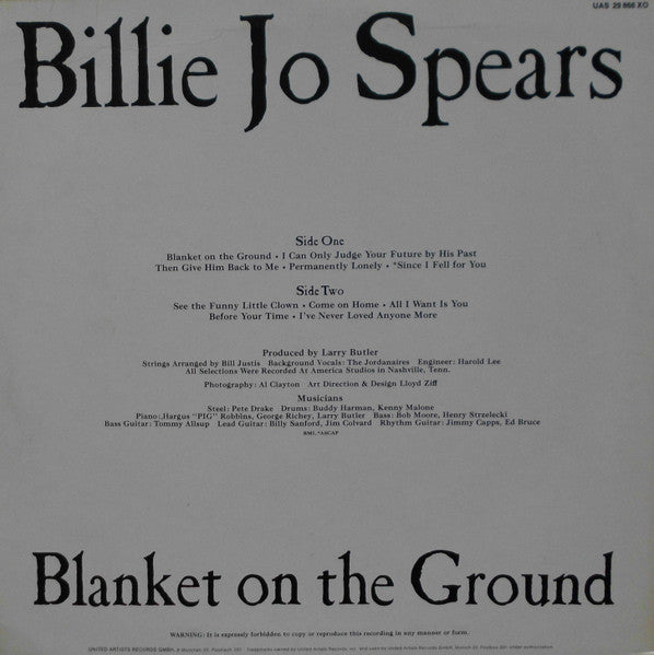 Billie Jo Spears : Blanket On The Ground (LP)