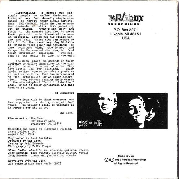 The Seen : When I Was Young / Stopping On Go! (7", Single)