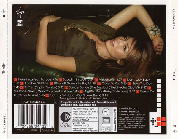 Thalía : Thalia (CD, Album, Copy Prot.)