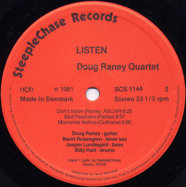 Doug Raney Quartet : Listen (LP, Album)