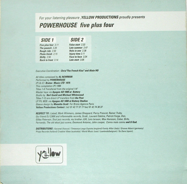 Powerhouse (8) : Five Plus Four (LP, Album, RE)