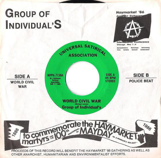 Group Of Individuals : World Civil War (7", Styrene)
