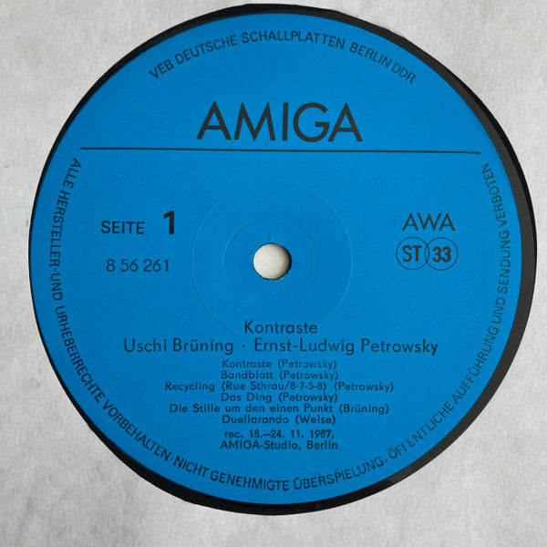 Uschi Brüning & Ernst-Ludwig Petrowsky : Kontraste (LP, Album)