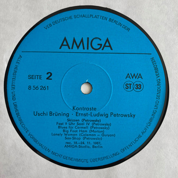 Uschi Brüning & Ernst-Ludwig Petrowsky : Kontraste (LP, Album)