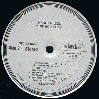 Nancy Wilson : The Good Life (LP, Album, Comp, RE)