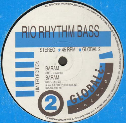 Rio Rhythm Band : Big Bear / Baram (12", Ltd)