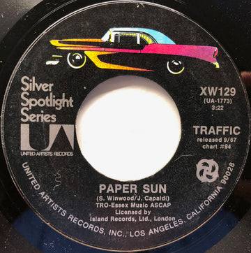 Traffic : Paper Sun / Empty Pages (7", Styrene)