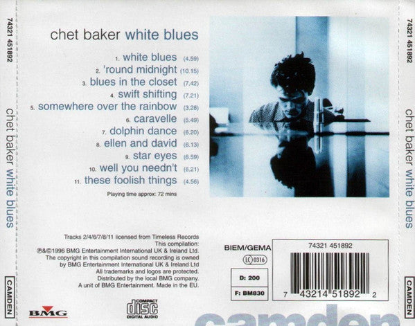 Chet Baker : White Blues (CD, Comp, RE)