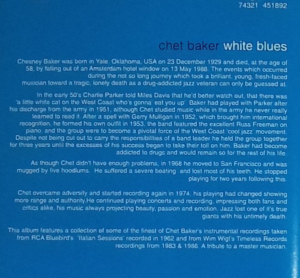 Chet Baker : White Blues (CD, Comp, RE)