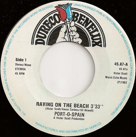 Port-O-Spain : Raving On The Beach (7", Single)