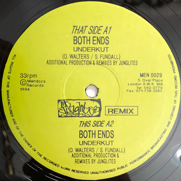 Underkut : Both Ends (The Junglites Remix) (2x10")