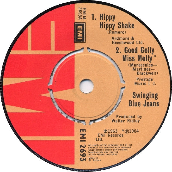The Swinging Blue Jeans : Hippy Hippy Shake (7", EP)