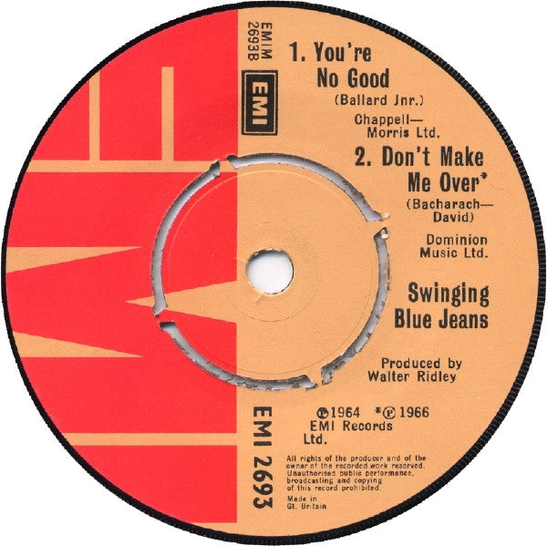 The Swinging Blue Jeans : Hippy Hippy Shake (7", EP)