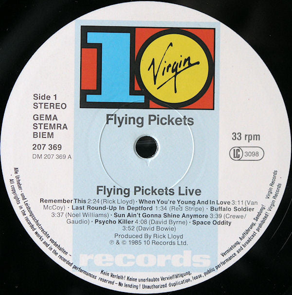 Flying Pickets* : Live (LP)
