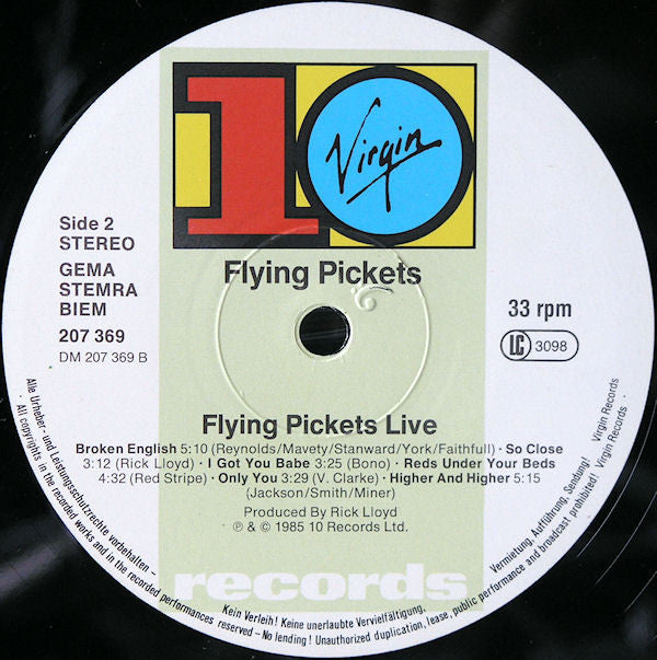 Flying Pickets* : Live (LP)