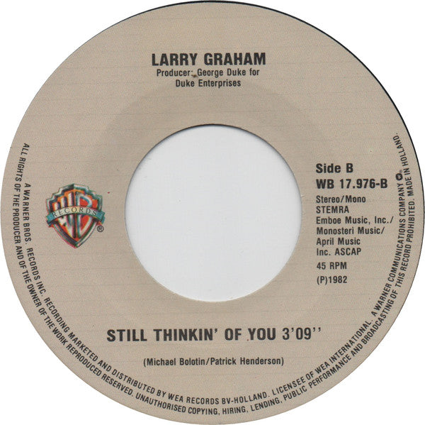 Larry Graham : Walk Baby Walk (7", Single)