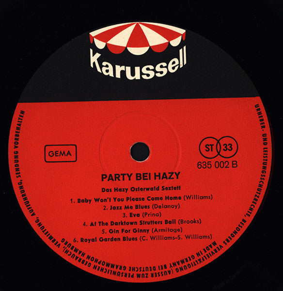 Hazy Osterwald Sextett : Party Bei Hazy (LP, Album, RE)