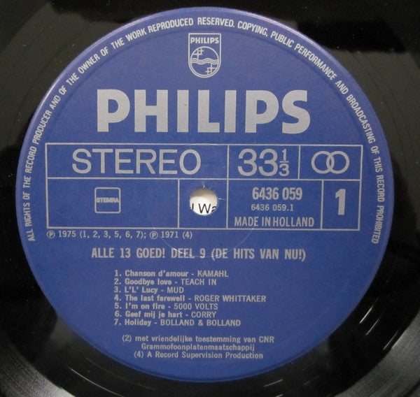 Various : Alle 13 Goed! Deel 9 (LP, Comp)