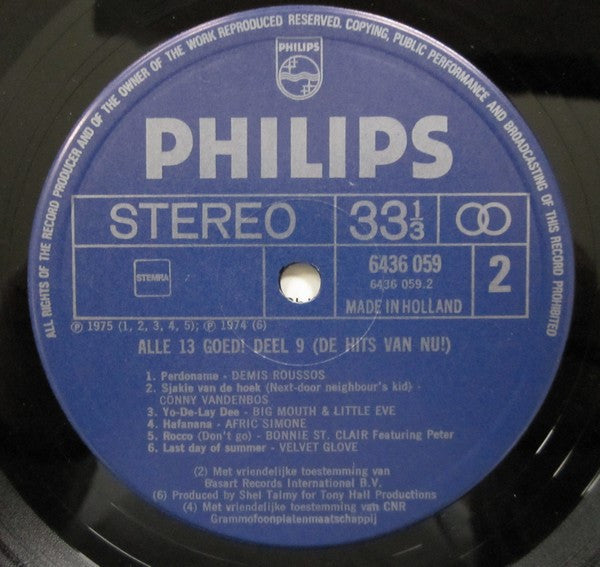Various : Alle 13 Goed! Deel 9 (LP, Comp)