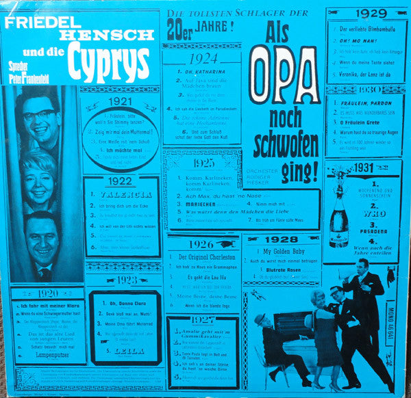 Friedel Hensch Und Die Cyprys : Als Opa Noch Schwofen Ging (LP, Album, Mono)