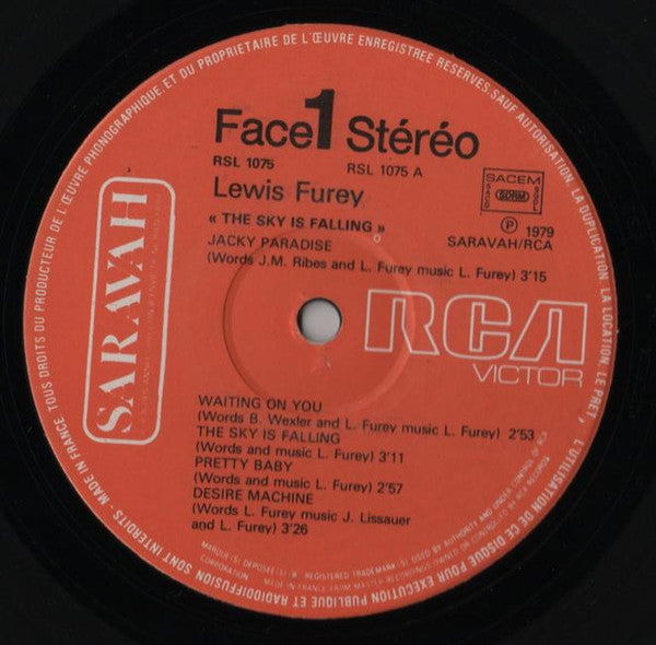 Lewis Furey : The Sky Is Falling (LP, Album, Gat)