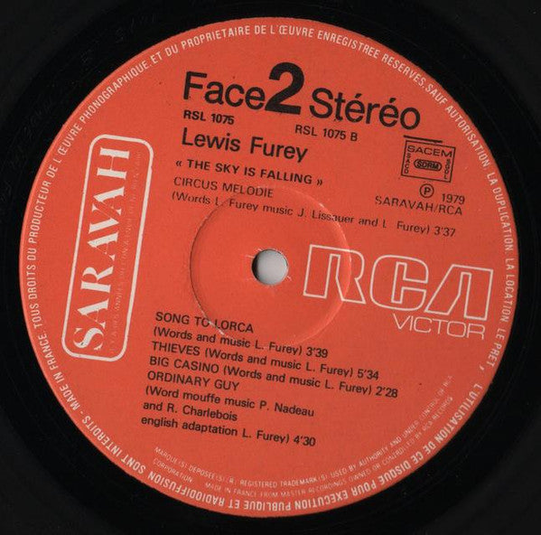 Lewis Furey : The Sky Is Falling (LP, Album, Gat)