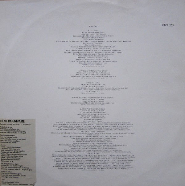 Various : Fame (The Original Soundtrack From The Motion Picture) (LP, Album, Gat)