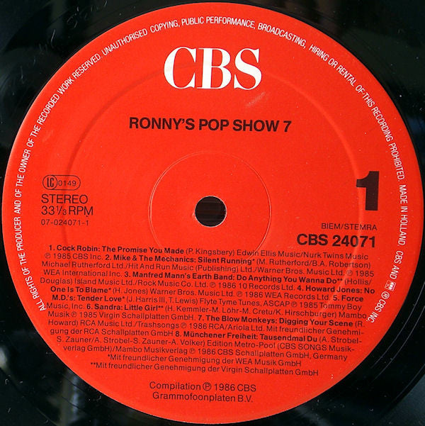 Various : Ronny's Pop Show 7 (LP, Comp)