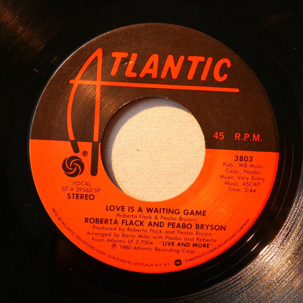 Roberta Flack And Peabo Bryson : Love Is A Waiting Game / More Than Everything (7", Single, SP)