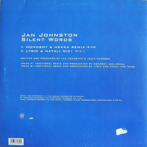Jan Johnston : Silent Words (12")