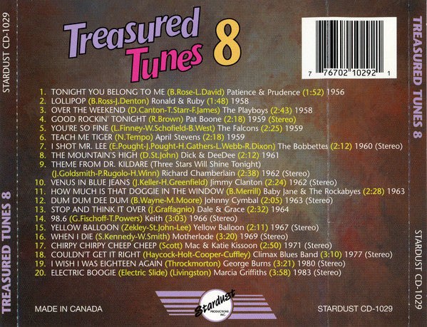 Various : Treasured Tunes 8 (CD, Comp, Mono)