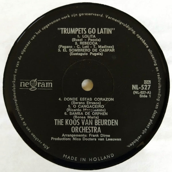 Orkest Koos van Beurden : Trumpets Go Latin (LP, Album)
