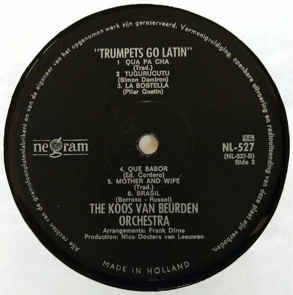 Orkest Koos van Beurden : Trumpets Go Latin (LP, Album)