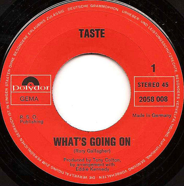 Taste (2) : What's Going On (7", Single)