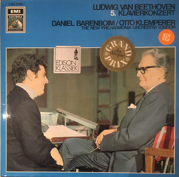 Ludwig van Beethoven - Daniel Barenboim / Otto Klemperer, New Philharmonia Orchestra : 5. Klavierkonzert (LP)