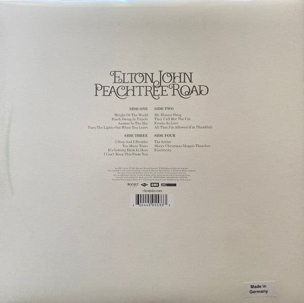 Elton John : Peachtree Road (2xLP, Album, RE, RM)
