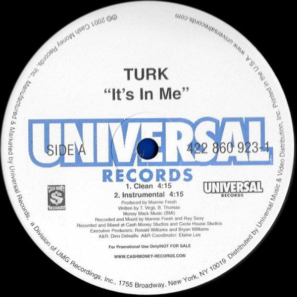 Turk (2) : It’s In Me (12", Promo)