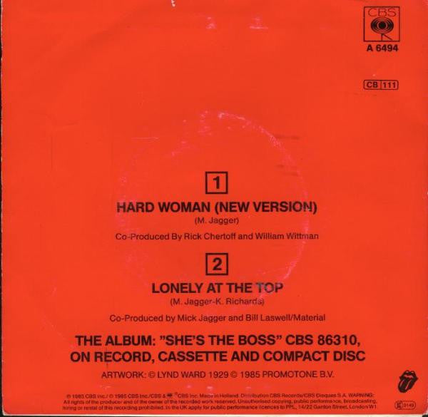 Mick Jagger : Hard Woman (7", Single)