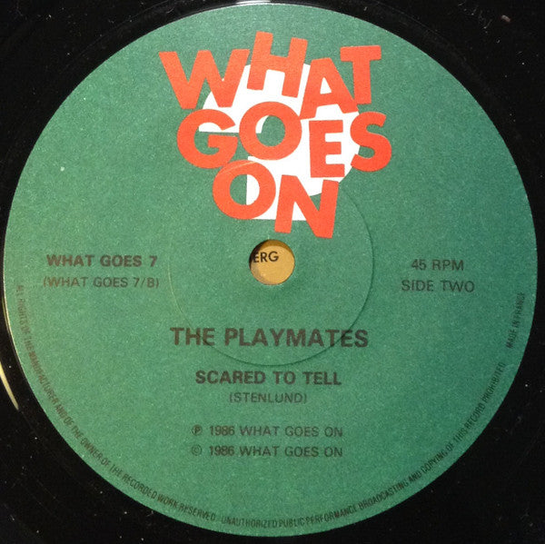 Playmates (4) : Wasted Years / Scared To Tell (7", Single)