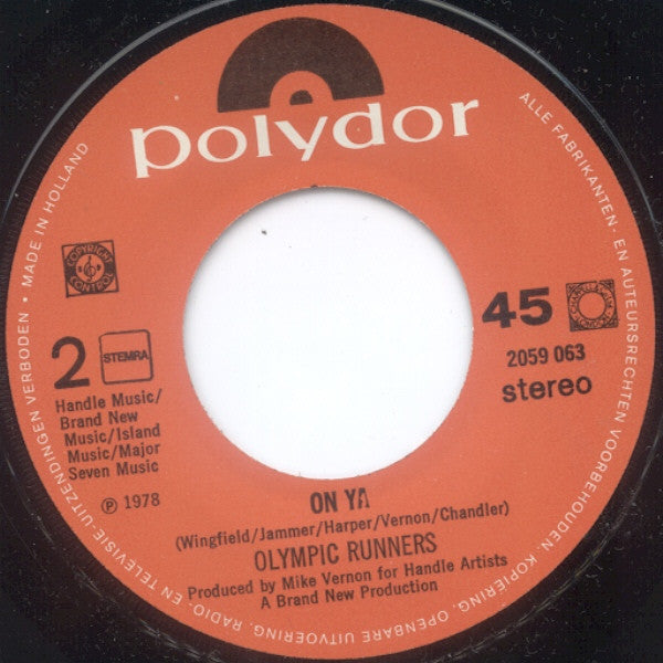 Olympic Runners : Get It While You Can (7")