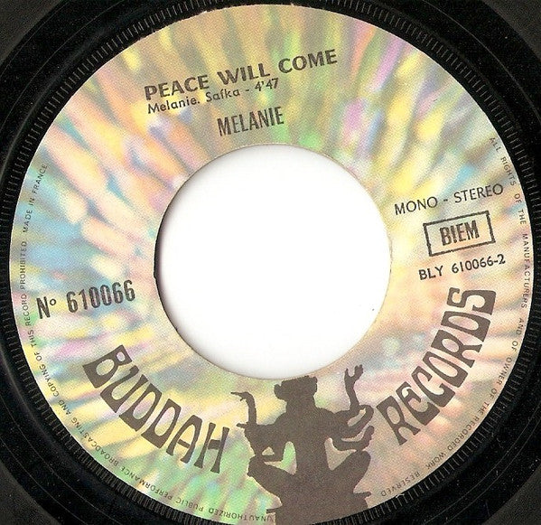 Melanie (2) : Stop ! I Don't Wanna' Hear It Anymore  /  Peace Will Come (7", Single)
